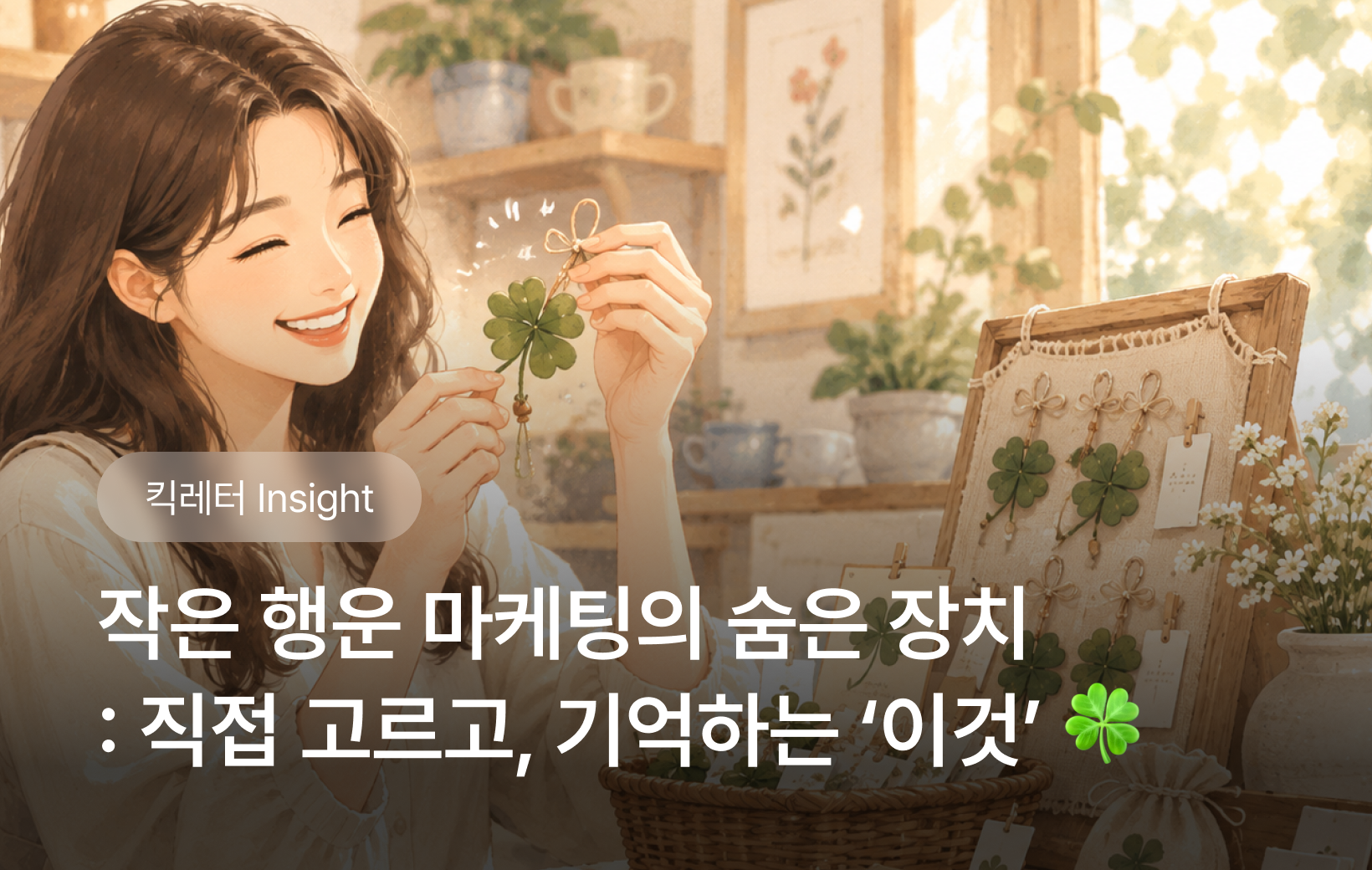 작은 행운 하나가, 브랜드를 다시 떠올리게 합니다 🍀