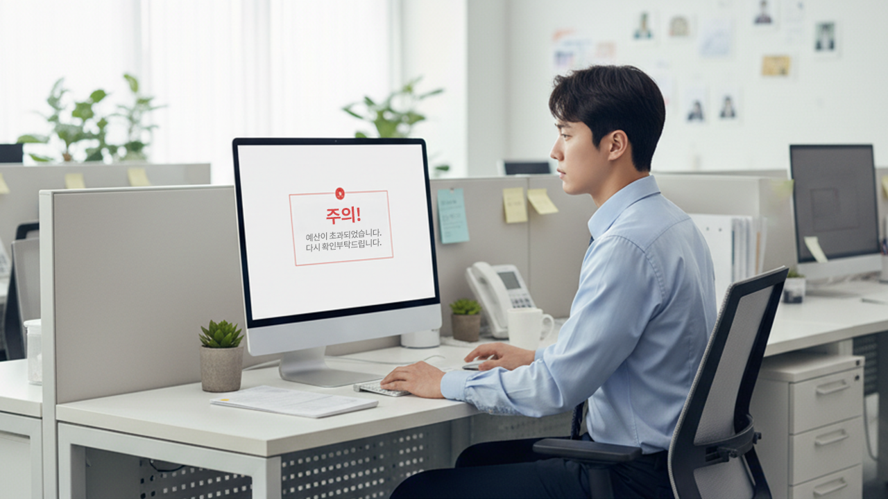 부서별 지점별 실시간 예산 모니터링 및 주문 한도 초과 경고 알림 시스템